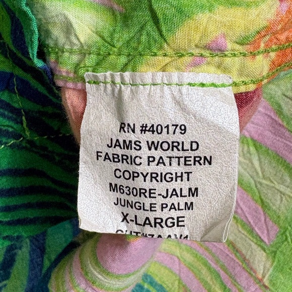 Jams World Vibrant Leaf Print Men's Shirt - Picture 7 of 9
